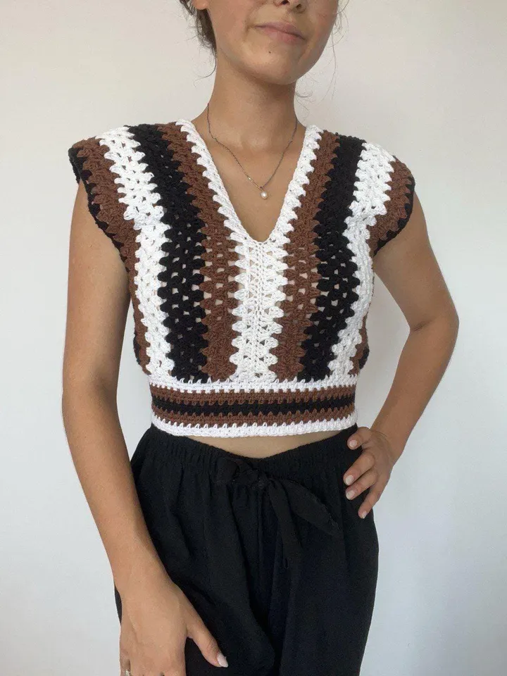 Top crochet pattern, top granny stitch crochet pdf, easy top pattern, summer top crochet instant download