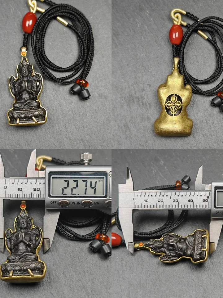 Handmade Tibetan Buddha Statue Amulet,Vintage Protective Charm,Shakyamuni,Amidabha,Jambhala,Guru Rinpoche,Chenrezig,Medicine Buddha Pendant