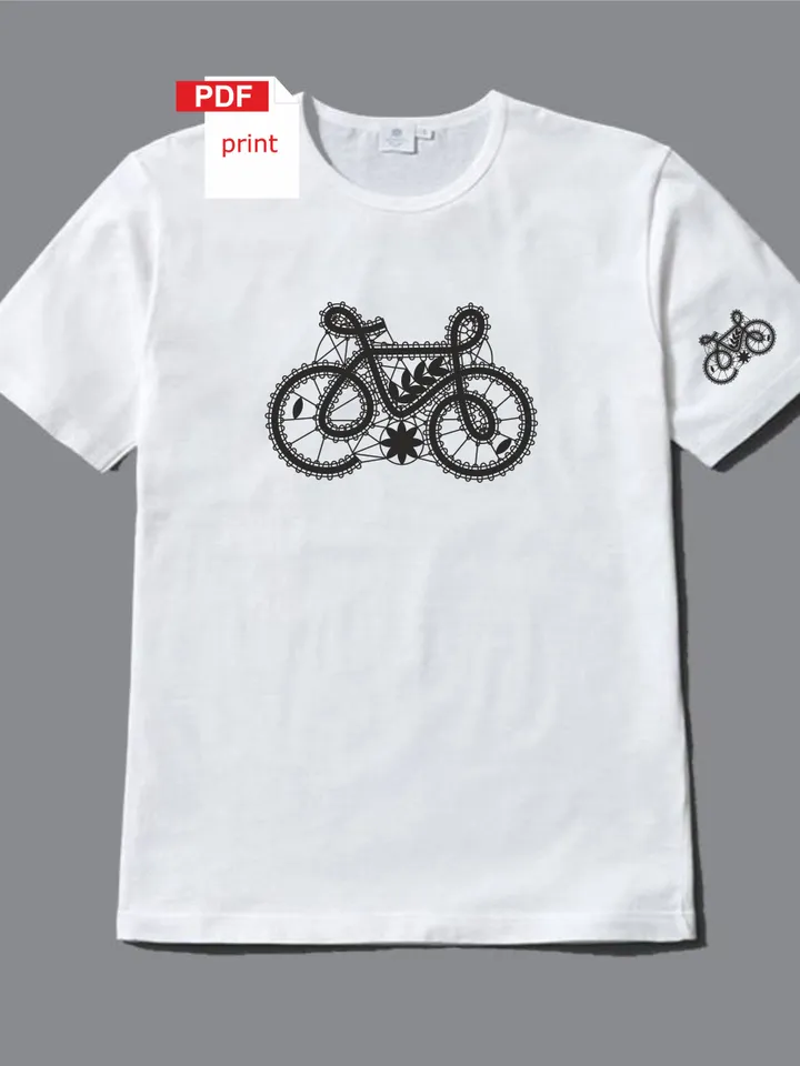 Bobbin lace Print Bike Printable PDF pattern