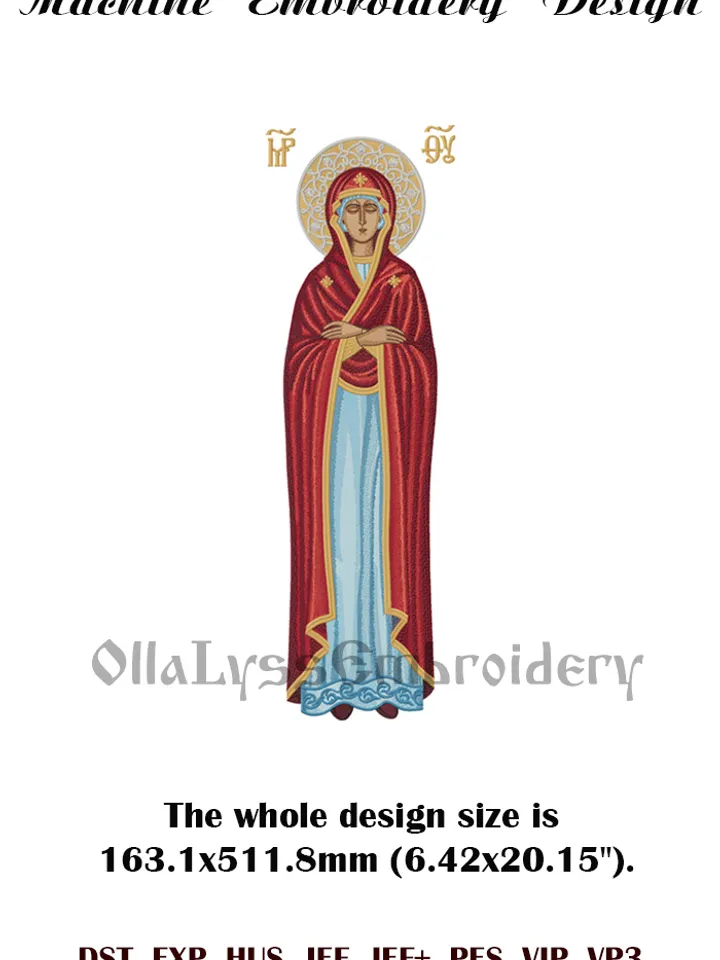 Epitaphios of Virgin embroidery design