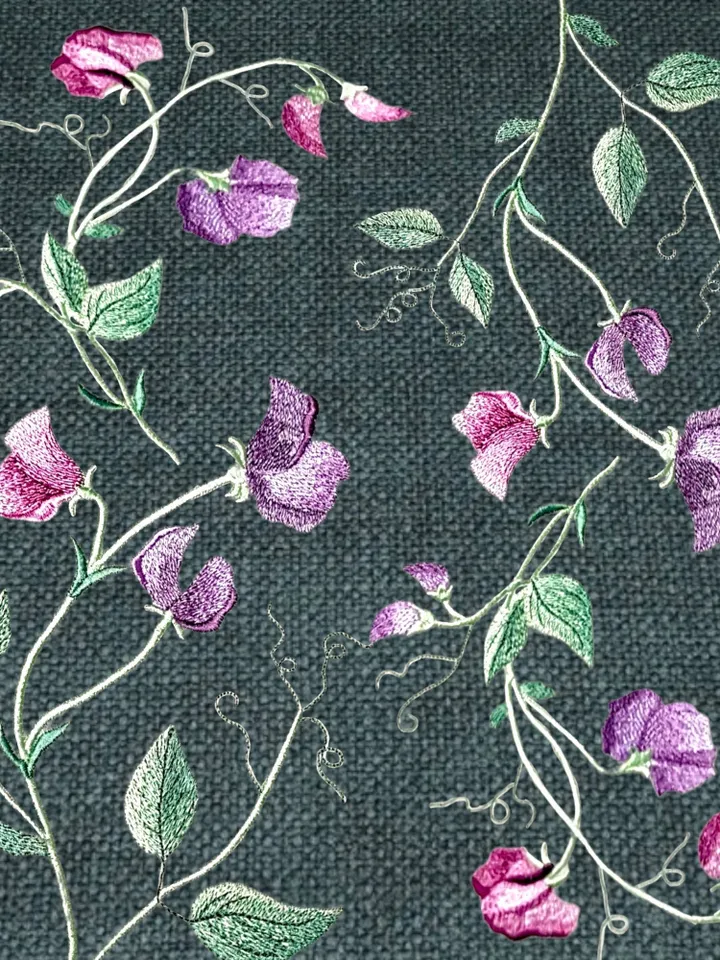 Sweet pea artistic machine embroidery design digital embroidery pattern home and clothing décor embroidery motif floral design flower embroi