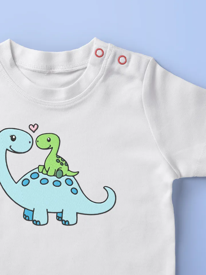 Cute dinosaur machine embroidery pattern 5 size, Baby animals embroidery design, Embroidery files baby dinosaur, Kids embroidery #R28