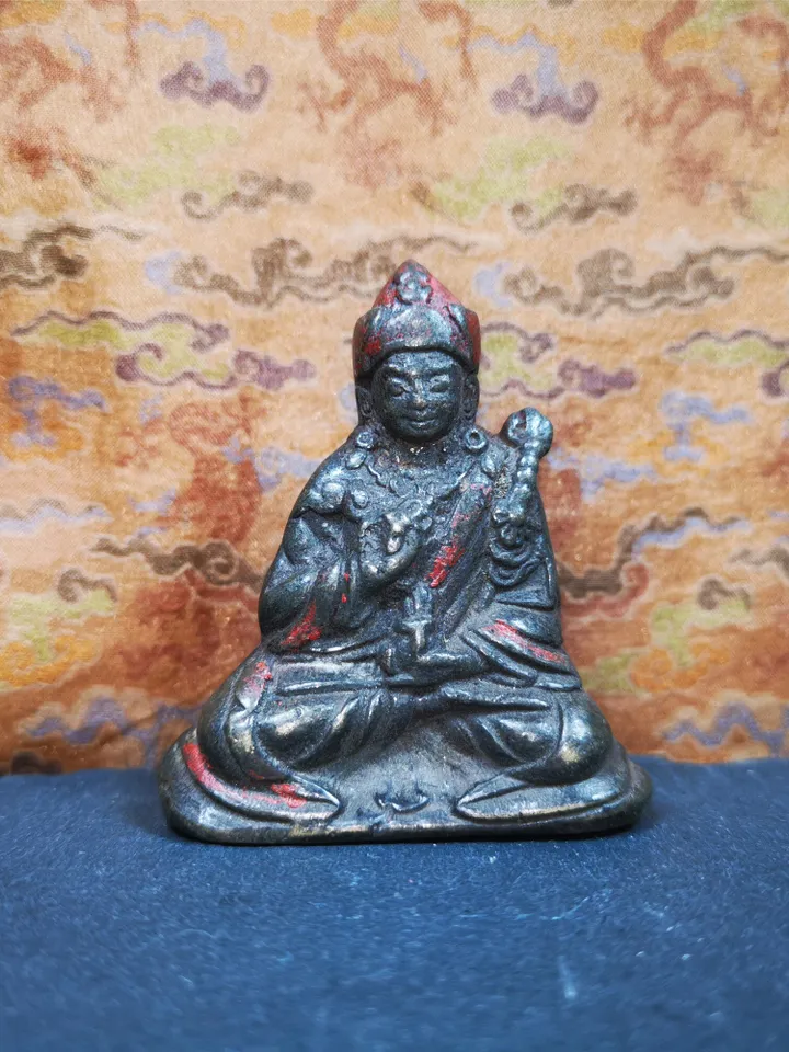 Gandhanra Acient Tibetan Buddhist Statue,Padmasambhava,Lotus Born,Guru Rinpoche,Terma Statue,60 years old