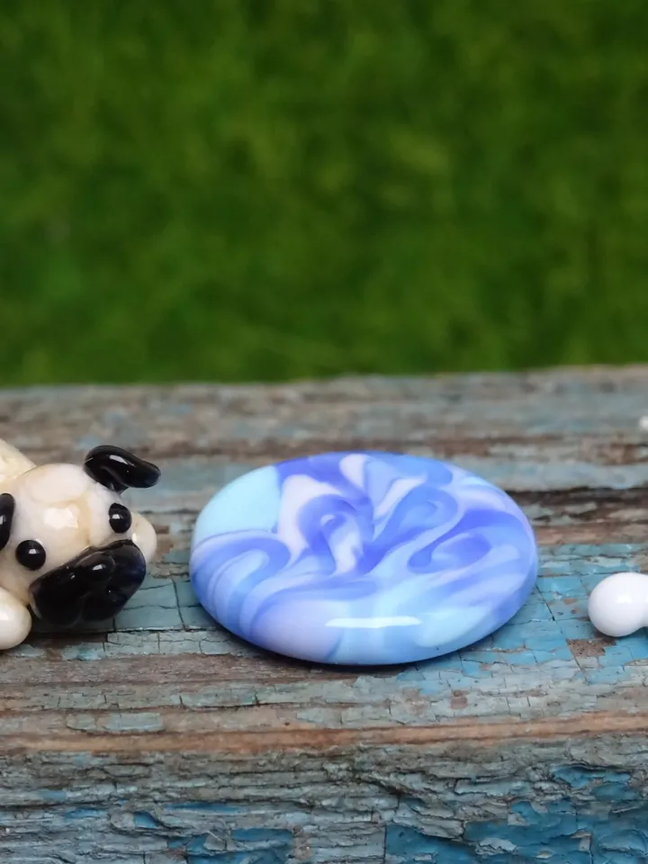 PUG GIFT Pug figurine Dog ornament Dog art Glass Dog decor Glass Pug art Pug statue Miniature animals Tiny glass animals Mother day gift