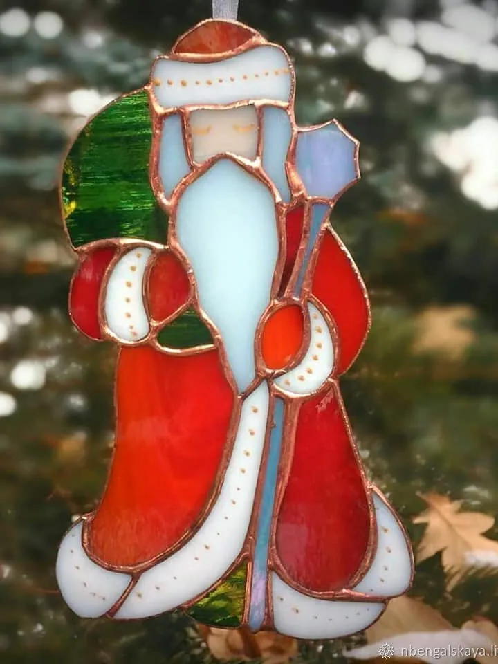 Stained Glass Christmas Magic: Collection №2, Artisan Glass Holiday Ornaments, Handcrafted Festive Glass Figures, Tiffany-Style Christmas Keepsakes, Holiday Spirit Glass Figurines, Yuletide Glass Creations