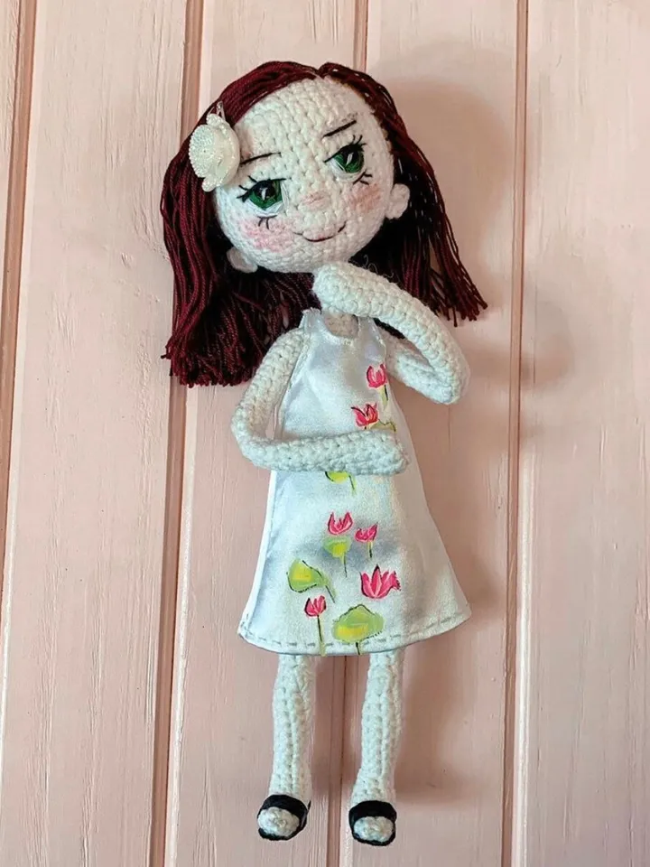 Wedding amigurumi portraits doll, crochet gift toy, interior decor, Collectible customized figure