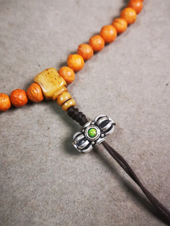 Gandhanra Handmade Tibetan Amulet,Vajra Pendant for Mala,Bag Hanging,0.75&quot; × 0.4&quot;