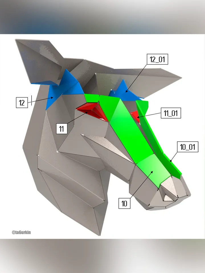Welding Project Plans Drawings Deer Head (DXF, PDF)
