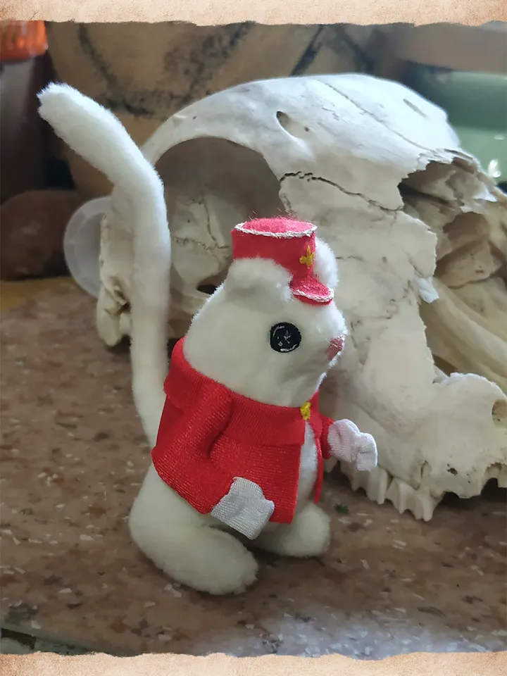 Coraline mouse miniature plush doll
