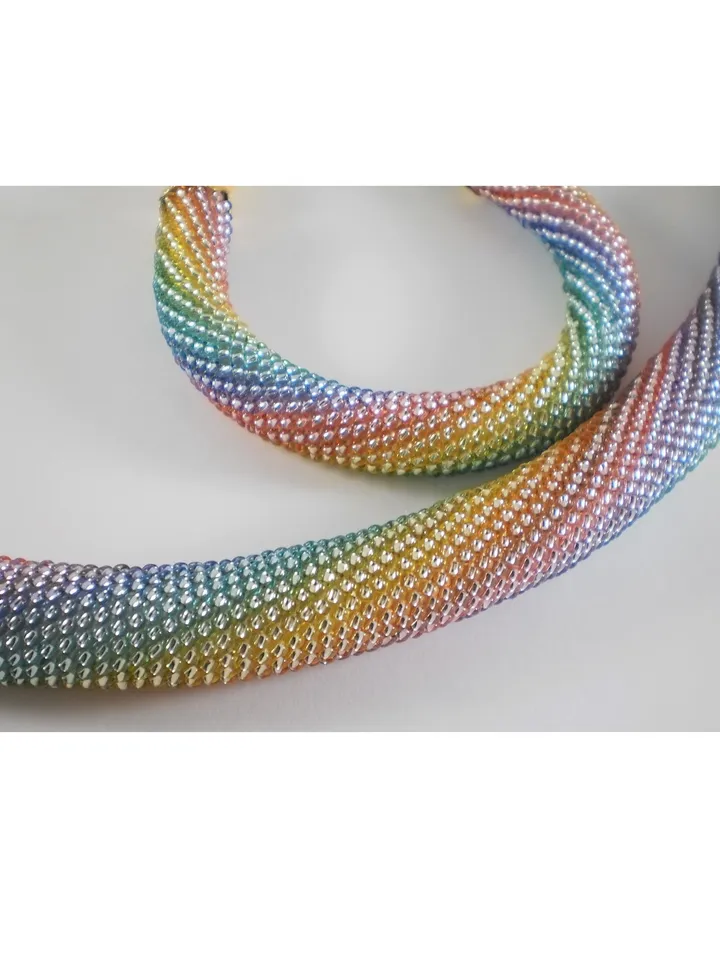 PDF Bead Crochet rope patterns, "Victory" necklace and bracelet