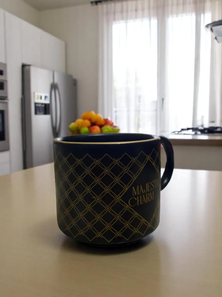 Majestic Charm Mug 200ml Black And Gold Coffee Cup Elegant Tea Mug Luxury Ceramic Drinkware Stylish Office Mug Modern Gift Idea