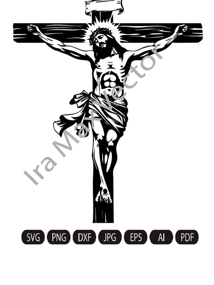 Jesus SVG, Jesus on cross svg, Christian SVG image, Christian SVG, faith svg, Bible svg, God svg, scripture svg, cross svg, jesus cut files