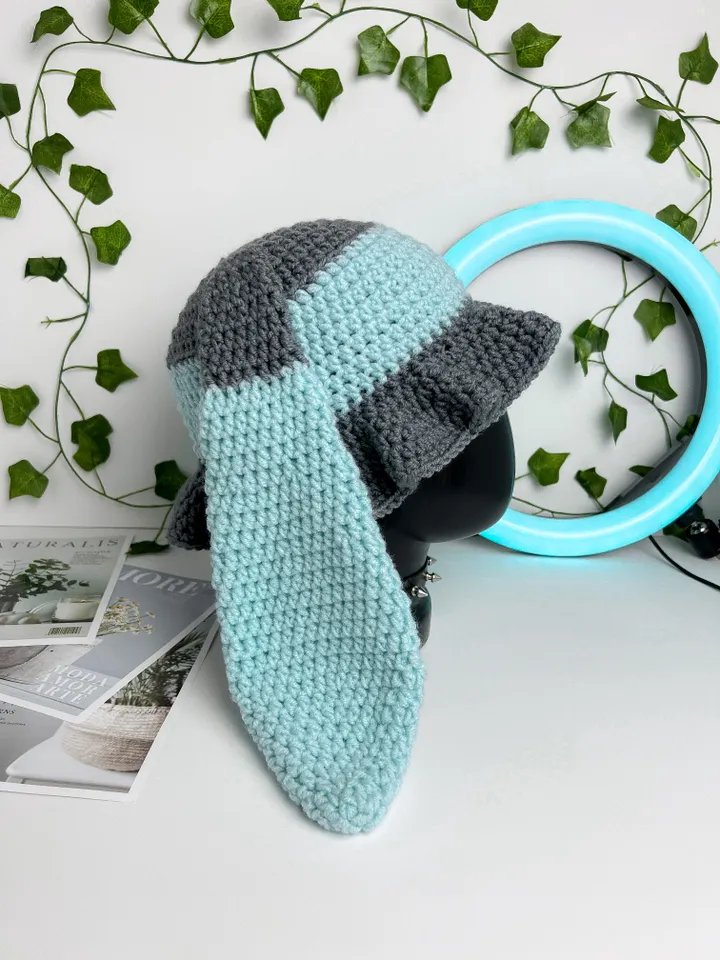 Crochet Cute Bunny Bucket Hat