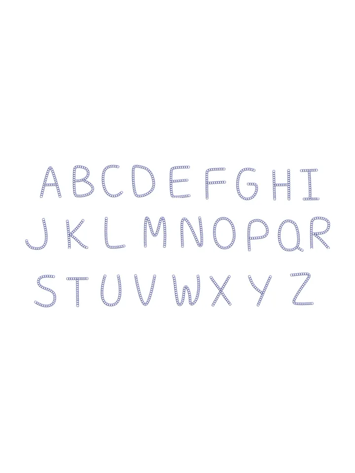 Font machine embroidery design,Script embroidery font,2 sizes Instant Download-13
