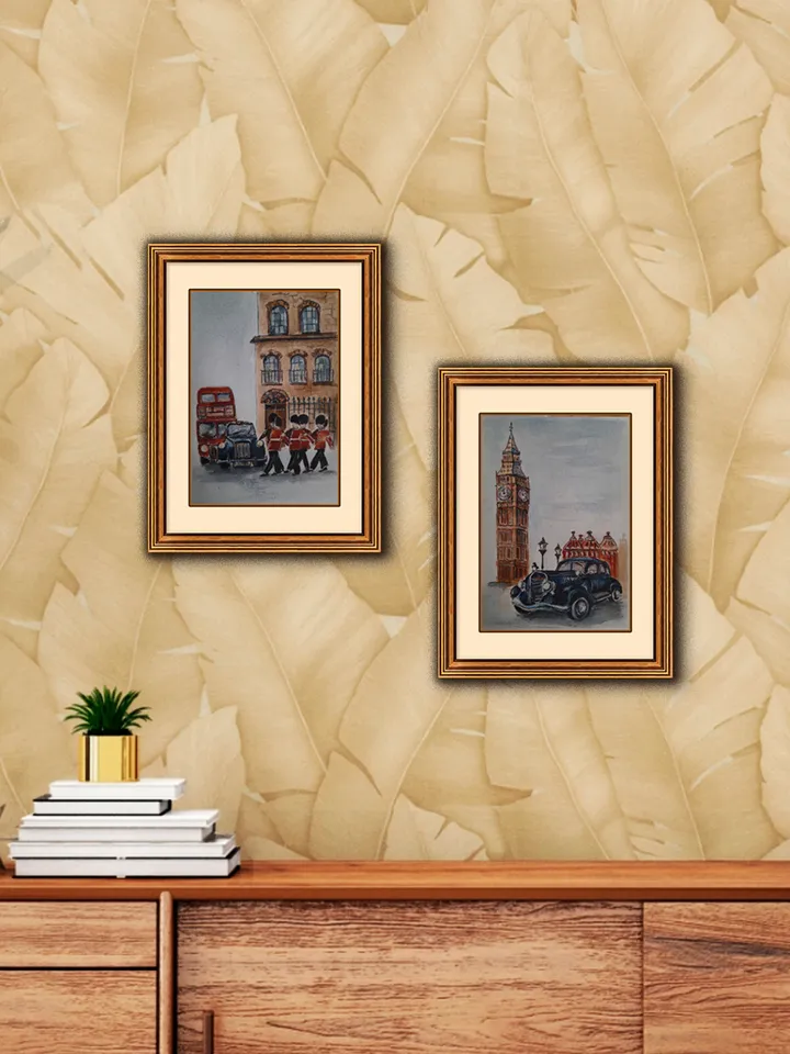 Watercolor paintings London set of 2 pieces. Series British sketches 5,3 х 7,3 inches