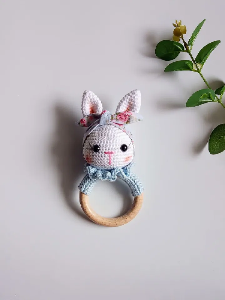 Personalized Doll Bunny Girl, Personalized Crochet Doll, Baby Toys, Baby Shower Gift Basket, Birthday Gift Box For Her