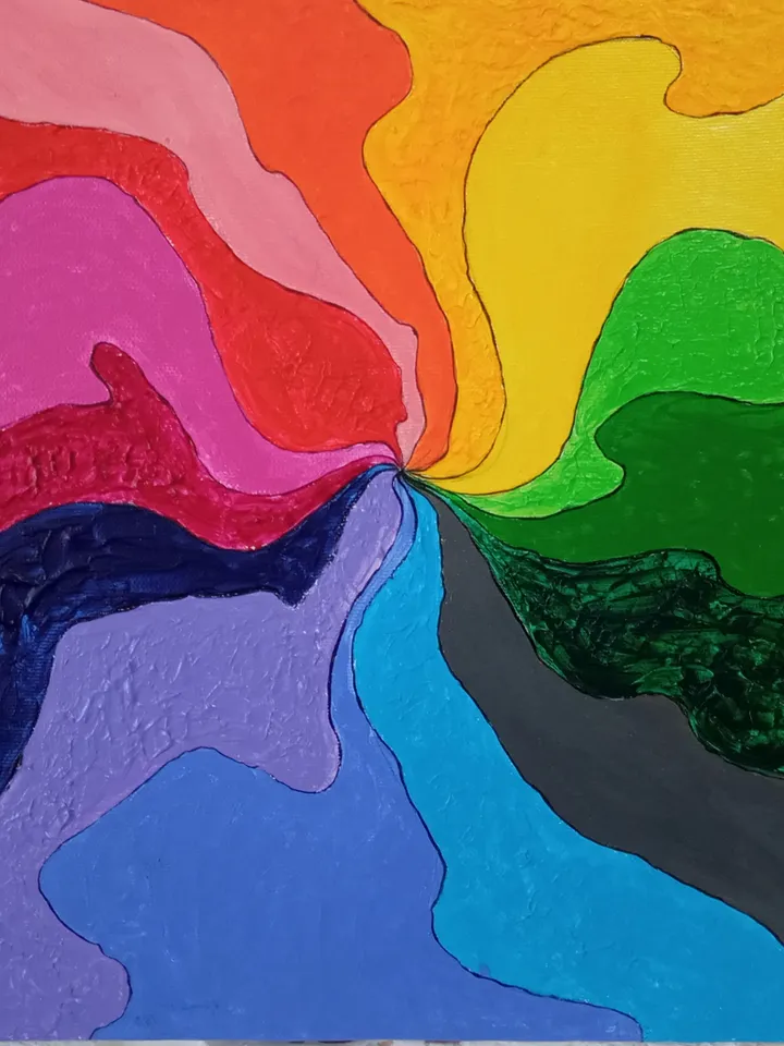 Oil painting on canvas abstraction Reboot