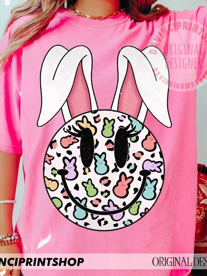Easter png Distressed Retro Smile PNG, Easter png, Easter Bunny png, Happy Easter png, Bunny png, Easter Bunny Ears png, Sublimation design