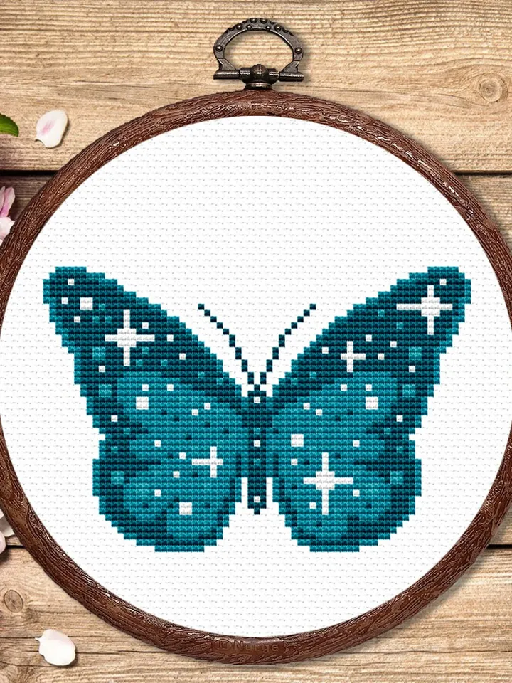 The Butterfly Cross Stitch Pattern, Summer Cross Stitch Pattern, Embroidery Butterfly, Home Decoration, Modern Cross Stitch Pattern #anm003