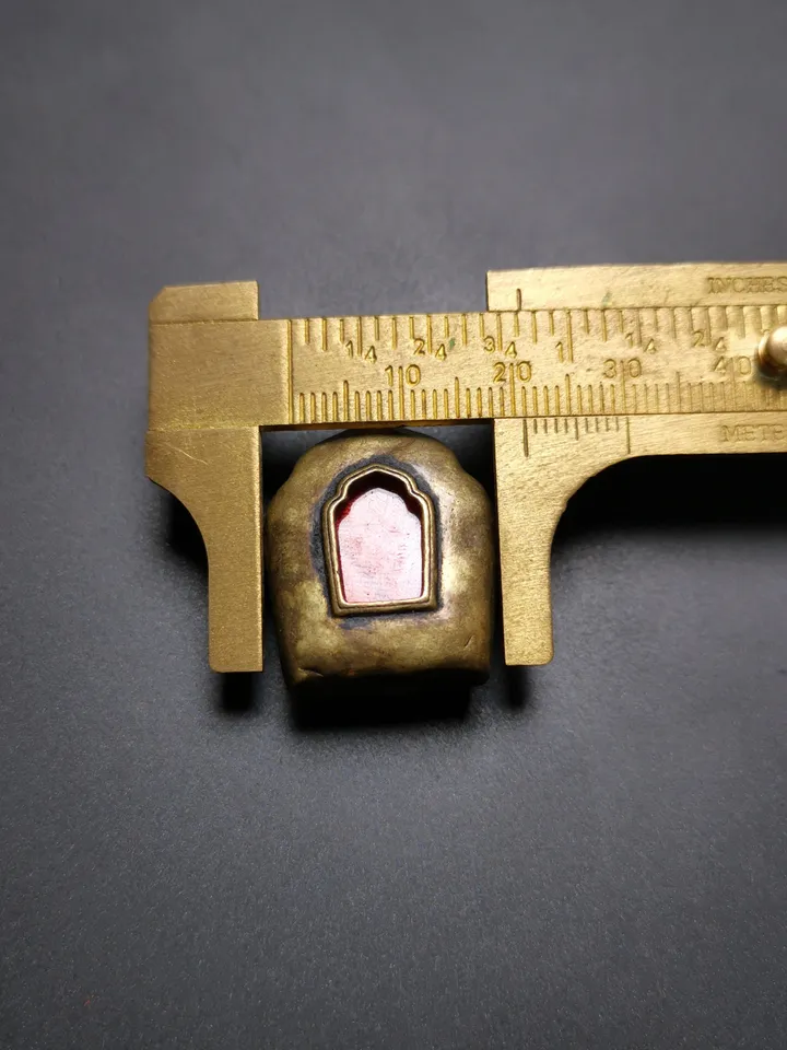 Gandhanra Antique Handmade Gau Ghau Shrine, Mini Tibetan Buddhist Altar Amulet Pendant,Made of Red Copper