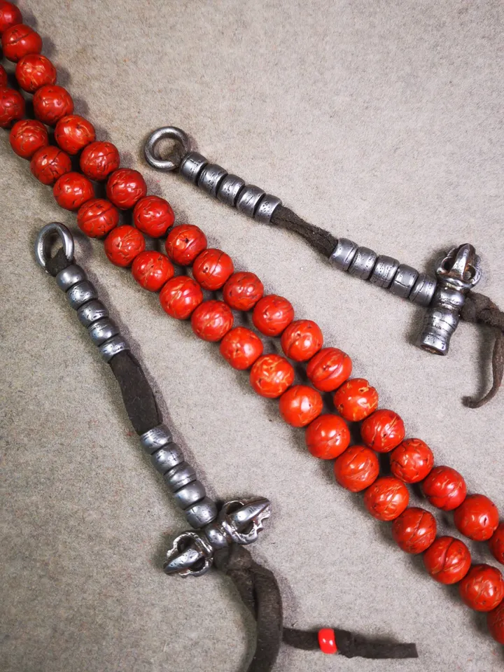 Gandhanra Handmade 6mm Cold Iron Tibetan Buddhist Prayer Bead Counters for 8-15mm Mala