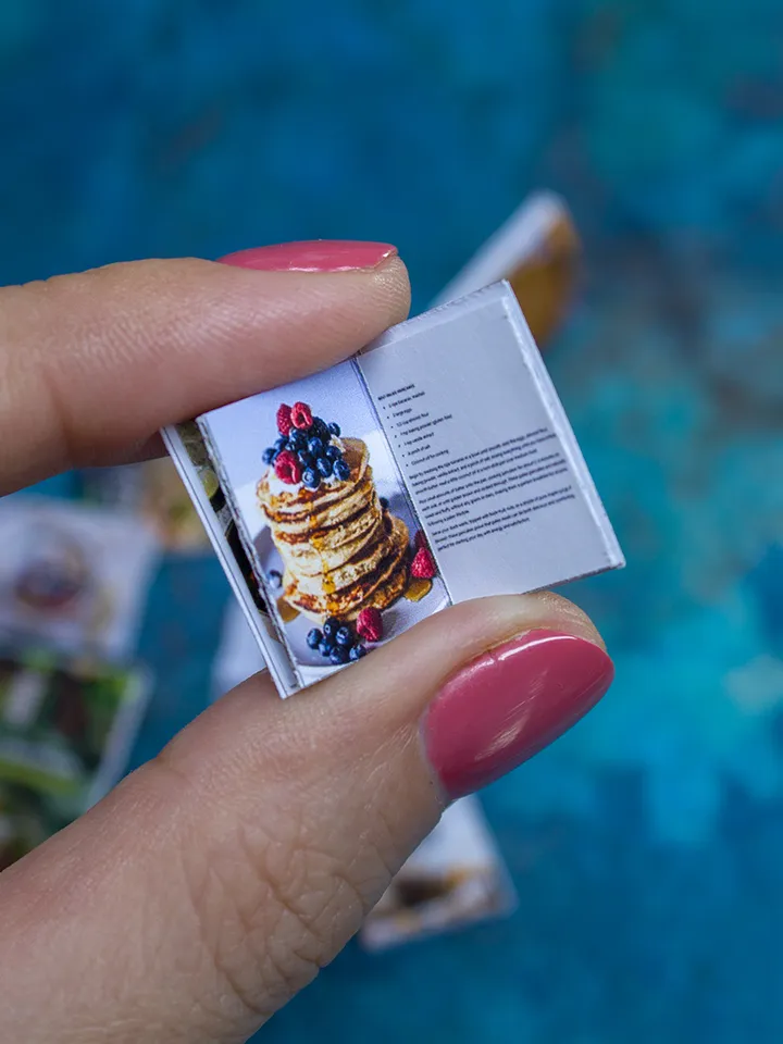 TEMPLATE 11pcs Miniature cooking booklets on A4 sheet