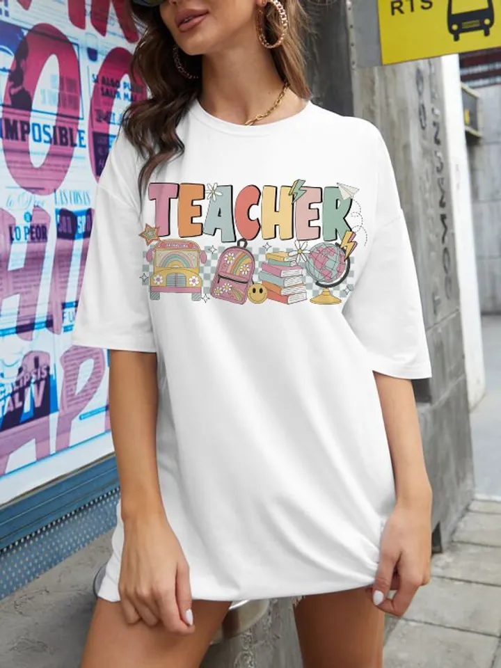 Teacher PNG-Back to School Sublimation Digital Design Download-groovy teacher png, educator png, retro sublimation, hippie png designs