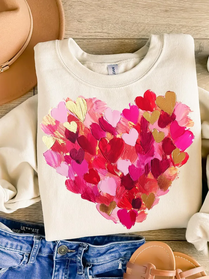 Valentine Day Heart Brushstroke png, Valentine png, Valentines day Png, xoxo png, valentine png designs, Coquette Valentine Png Trendy Vday