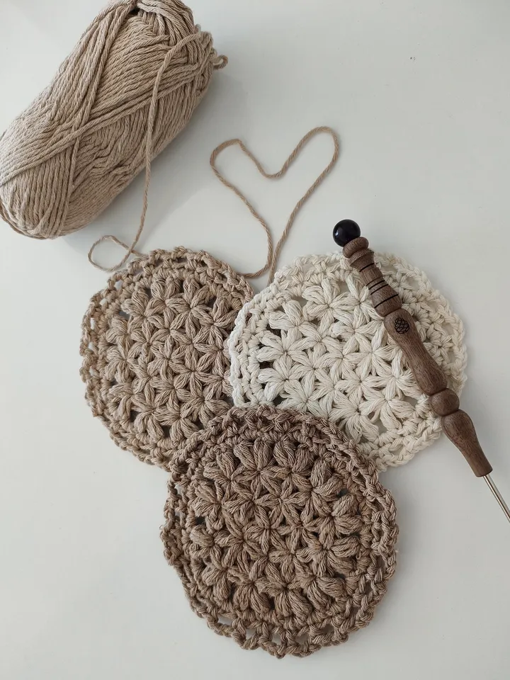 Coaster crochet pattern, flower coaster crochet pattern, easy coaster crochet pattern pdf