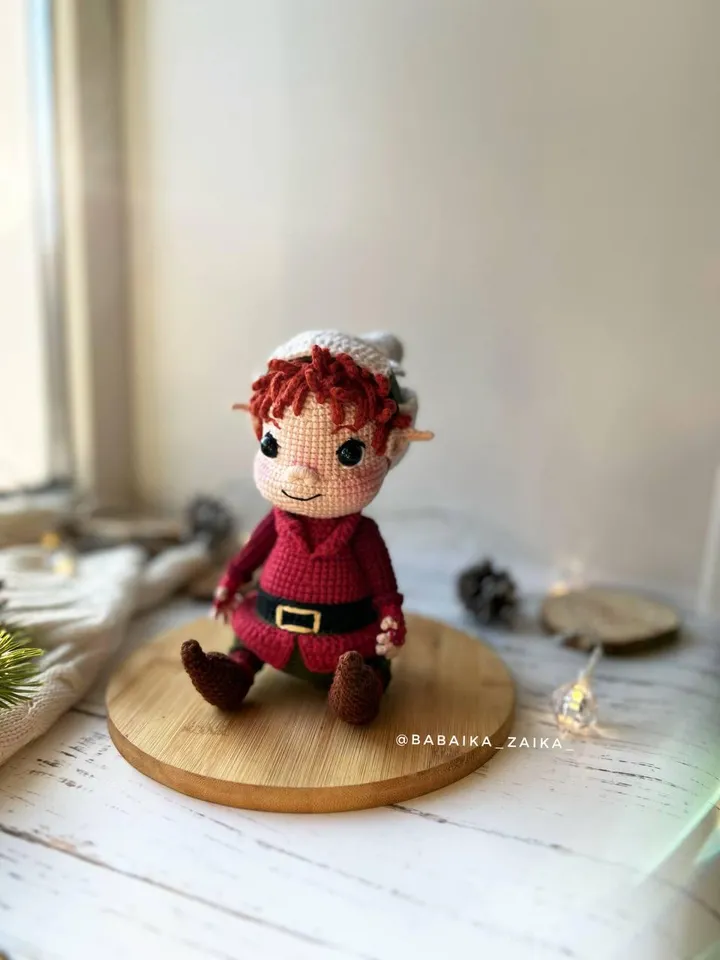 PDF Crochet Pattern Elf Bernard, Amigurumi Elf, Christmas ornaments, Christmas Decor, Amigurumi Christmas, Doll Pattern