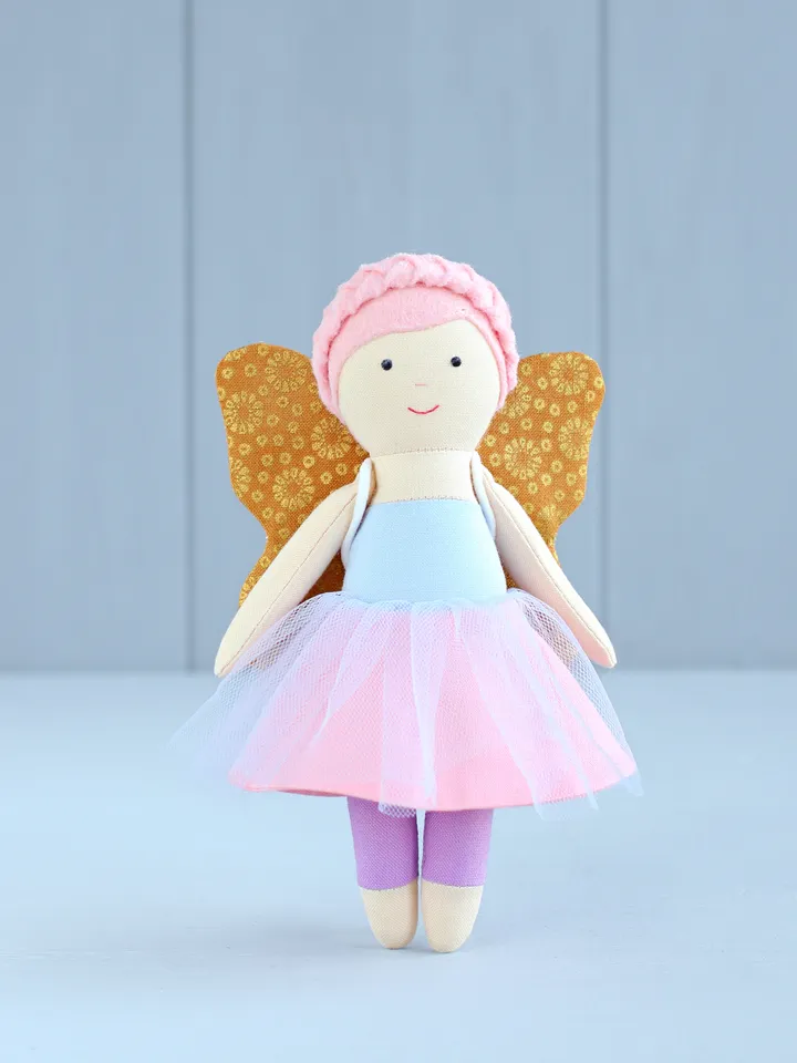 2 PDF Four 16 cm (6″) Mini Rag Dolls with Outfits Sewing Patterns Bundle