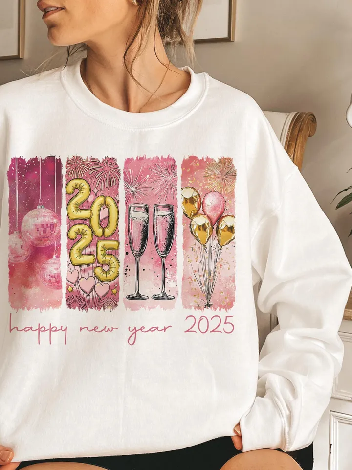 Retro New Year 2025 Png, New Years Png, Disco Ball Png, Gold Glitter, Brushstroke Png, New Year New Me PNG, Brushstroke, 12 New Chapters