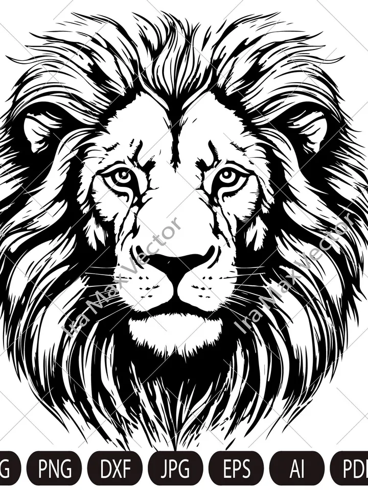 Lion Face svg , Lion Head svg, Lion svg, Lion King svg,  Lions Mascot svg ,Leo svg ,Lion Head ,Lion Printable, INSTANT DOWNLOAD