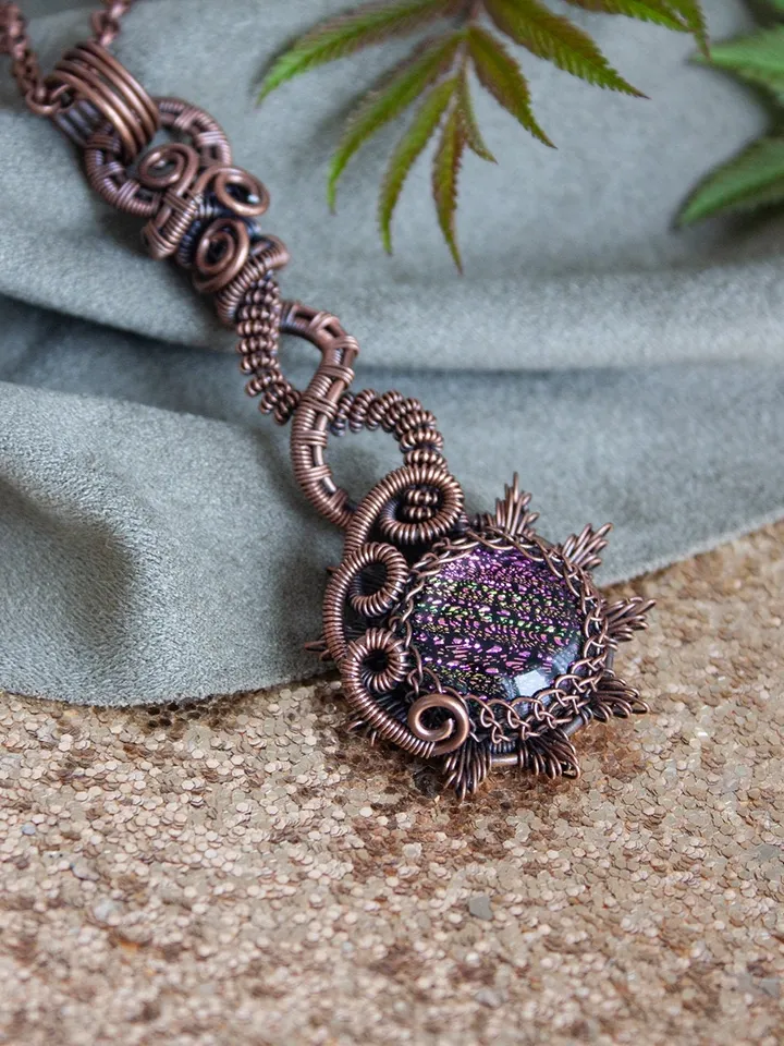 Copper jewelry Wire wrapped pendant Wire wrapped jewelry Wire wrap Gift for women Handmade jewelry