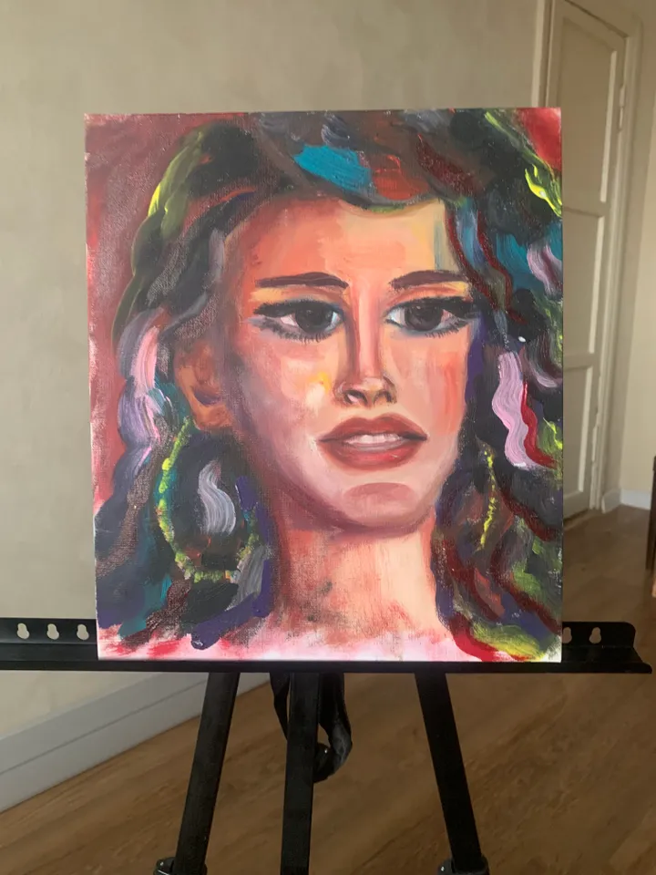 Lana del Rey acrilic original painting portrait