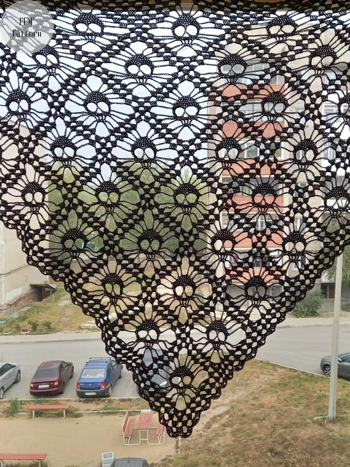Crochet shawl pattern, Crochet shawl with skulls, Crochet shawl pattern easy, Crochet shawl for beginners, Skull pattern