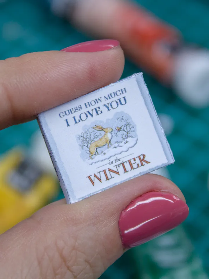 TEMPLATE Miniature book How Much I Love You Winter