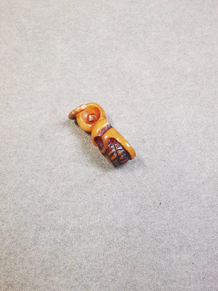 Yak Bone Carved Skull Bead Clipe Pendant for Mala,Prayer Beads Accessories,Gandhanra Tibetan Amulet