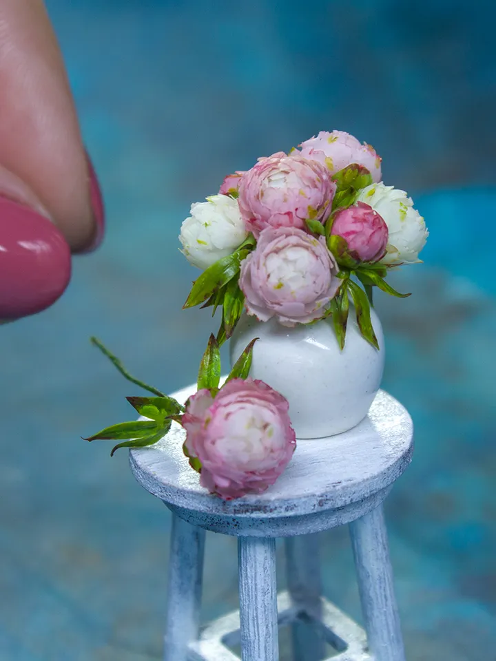 TUTORIAL Miniature peony with air dry clay