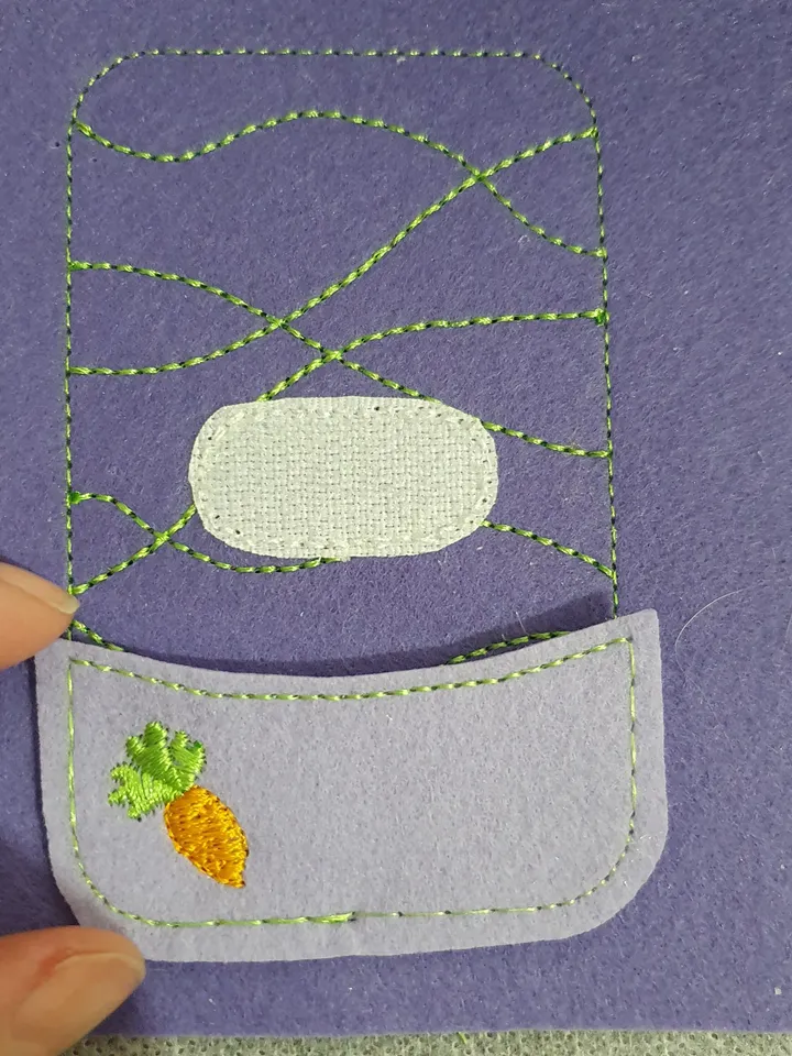 Bunny Dress Up Doll & Bed Pocket ITH Embroidery Design Set, Felt Paper Doll Clothes Pattern, Quiet Book Toy 4x4 Hoop