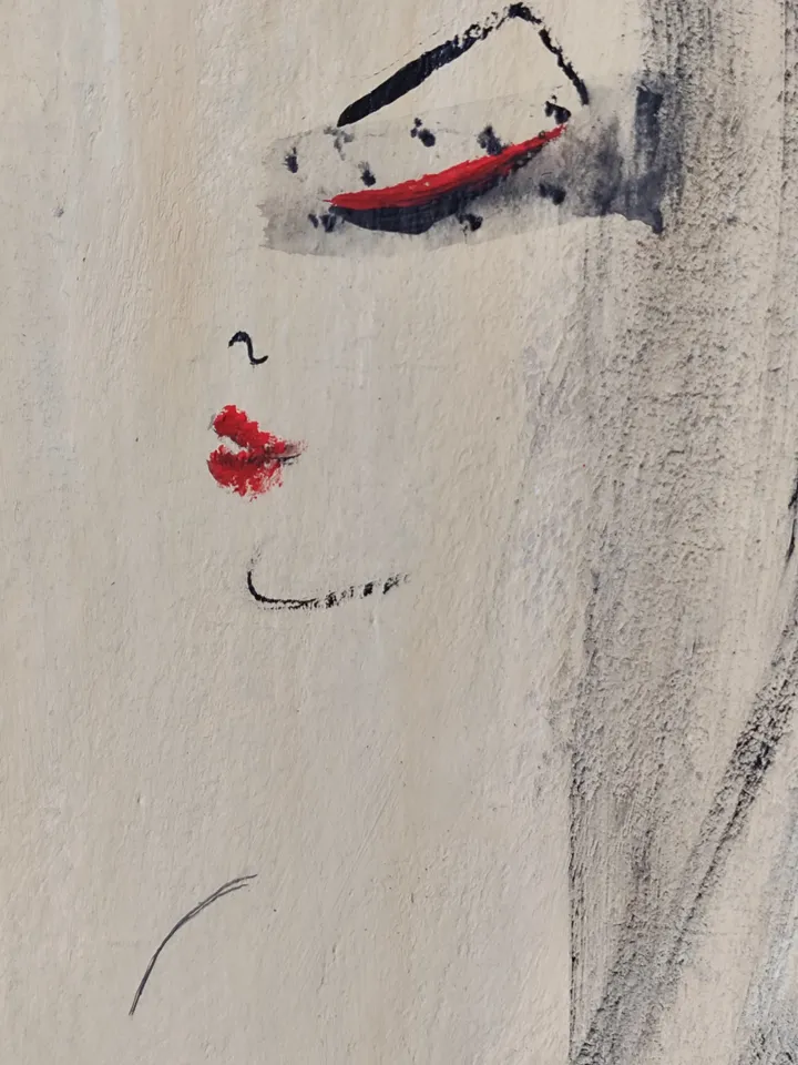 Naked woman painting Original art Wabisabi interior