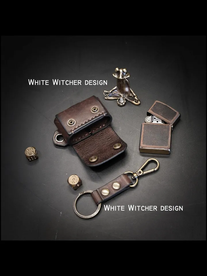 Leather pattern to make keychain - case for Zippo. V5