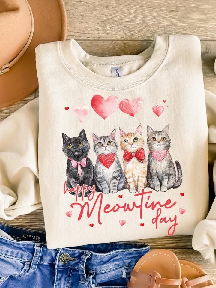 Valentine Cats Png, Cat Lover Digital Art for Crafts, Sublimation, and DIY Projects, Trendy Valentine Cat Mom Png Digital File Download