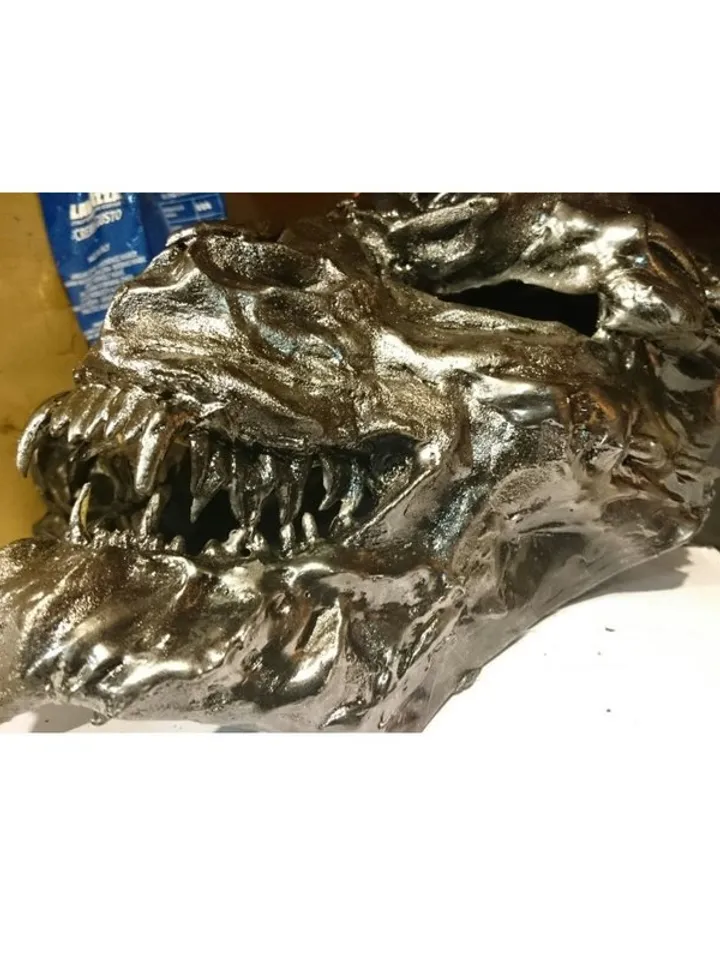 Adult mask - custom made - silver werewolf mask - masquerade mask - sculptural m