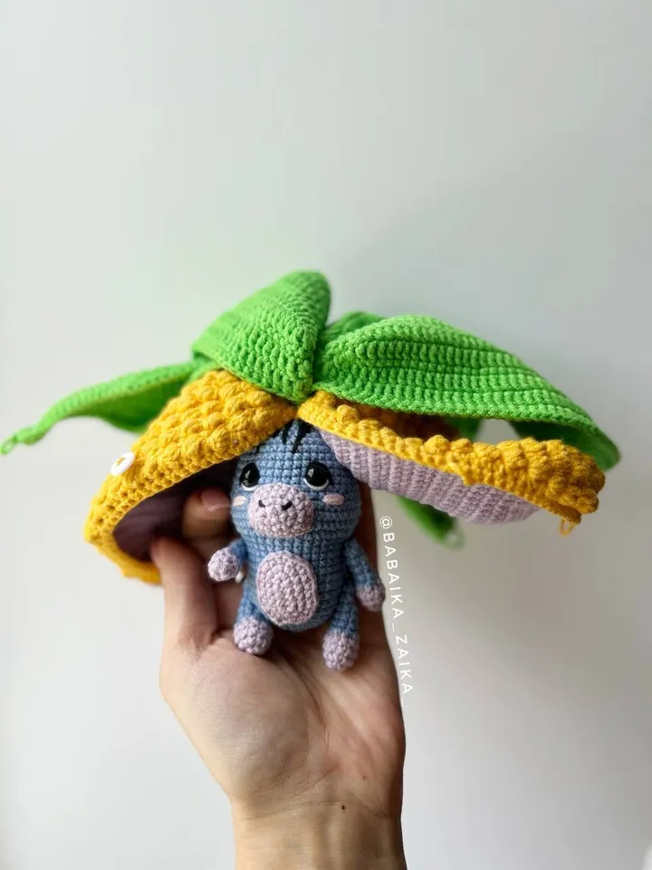 PDF Crochet Corn Donkey Amigurumi Pattern,  Crochet Fruits Pattern, Cute amigurumi Donkey, Crochet Amigurumi fruit Toy, Small Toy Pattern