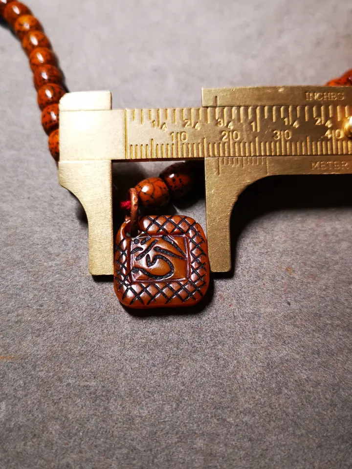Yak Bone Carved Tibetan Alphabet OM,Mala Pendant,Bead Counter Clip,Prayer Bead Accessories,Gandhanra Tibetan Amulet