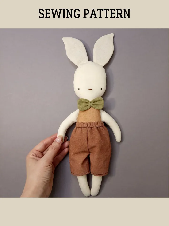Animal Doll Patterns (Cat, Bunny, Mouse) - 2 sizes