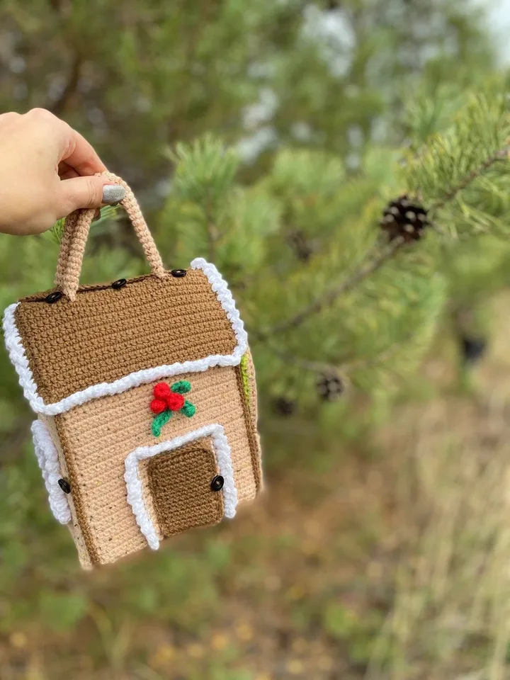 PDF Christmas House, Christmas amigurumi pattern, Christmas ornament Gingerbread House, Christmas decoration, Christmas crochet, Doll House