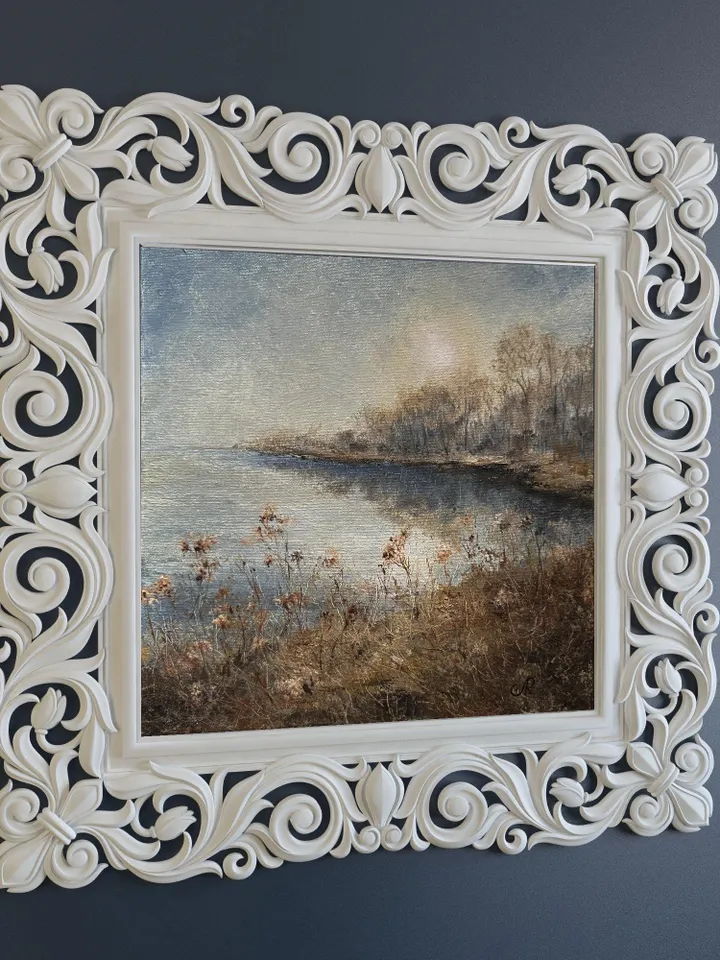 Landscape Original Painting Autumn Oil Wall Art Forest Artwork