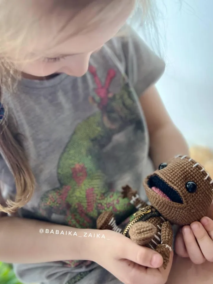 PDF Crochet Pattern Sackboy, Amigurumi characters, Crochet boy doll, Cute doll, Sackboy Pattern, Crochet little big planet